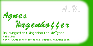 agnes wagenhoffer business card